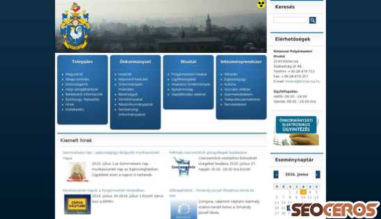 kistarcsa.hu desktop előnézeti kép