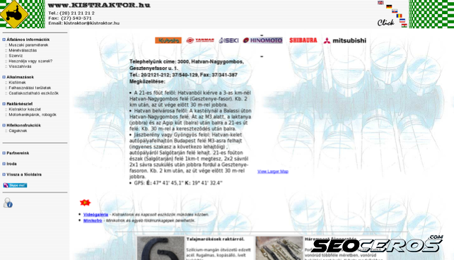 kistraktor.hu desktop náhled obrázku