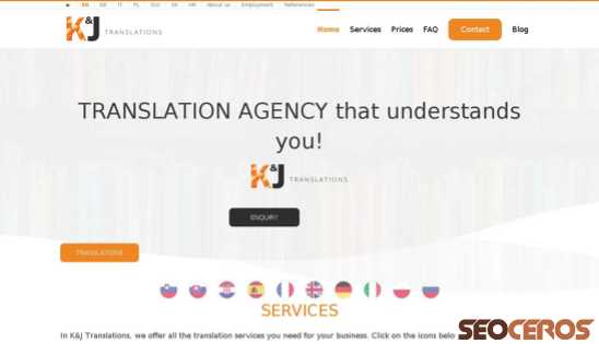 kjtranslations.com desktop előnézeti kép