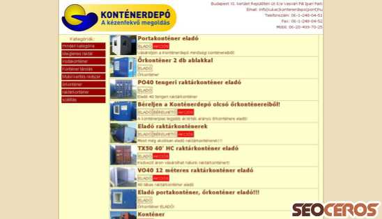 kontenerdepo.hu desktop náhľad obrázku