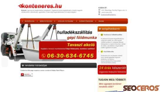 konteneres.hu desktop náhľad obrázku