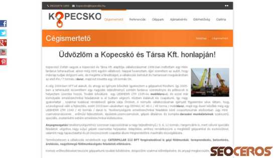 kopecsko.hu desktop előnézeti kép