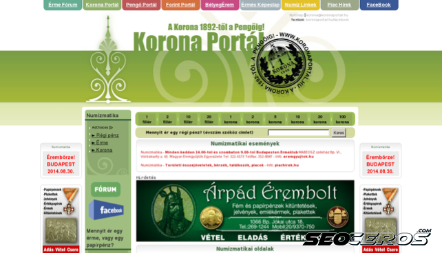 koronaportal.hu desktop előnézeti kép