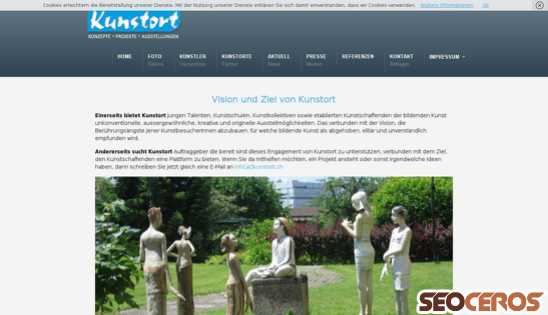 kunstort.ch desktop preview