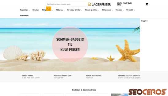 lagerpriser.no desktop náhľad obrázku