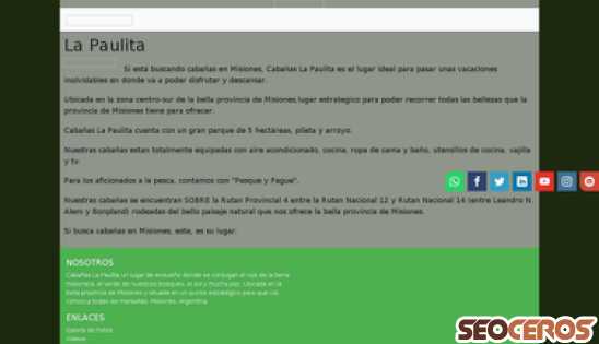 lapaulita.com desktop förhandsvisning