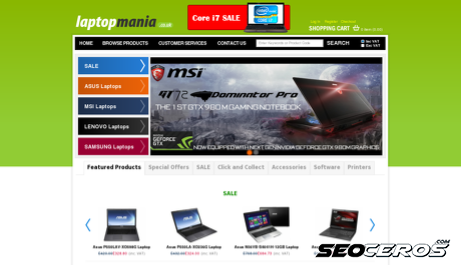 laptopmania.co.uk desktop előnézeti kép