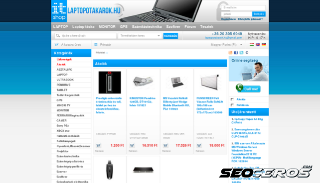 laptopotakarok.hu desktop náhled obrázku