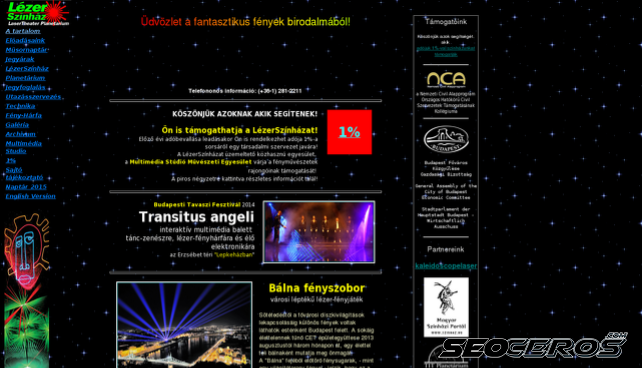 lasertheater.hu desktop Vista previa