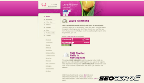 laurarichmond.co.uk desktop náhľad obrázku