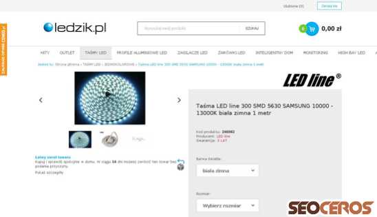 ledzik.pl/product-pol-1353-Tasma-LED-line-300-SMD-5630-SAMSUNG-10000-13000K-biala-zimna-1-metr.html desktop Vista previa