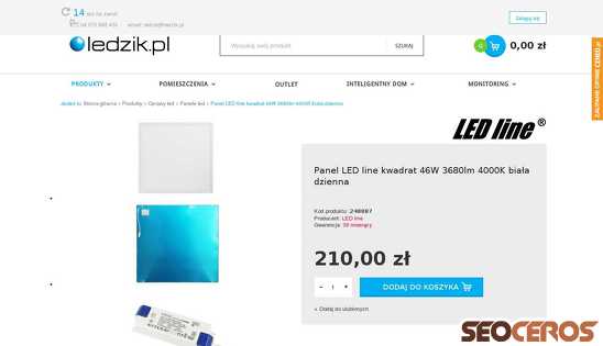 ledzik.pl/product-pol-1710-Panel-LED-line-kwadrat-46W-3680lm-4000K-biala-dzienna.html desktop obraz podglądowy