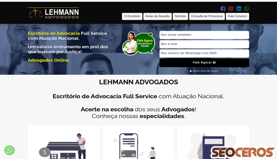 lehmann.adv.br desktop Vista previa