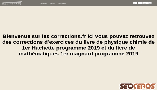 lescorrections.fr desktop Vorschau