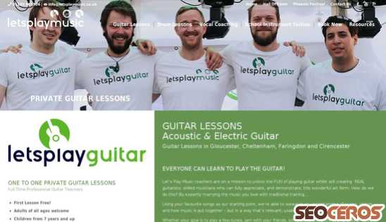 letsplaymusic.co.uk/private-instrument-lessons/guitar-lessons desktop obraz podglądowy