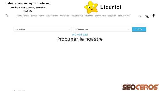 licuricibebe.ro desktop náhľad obrázku