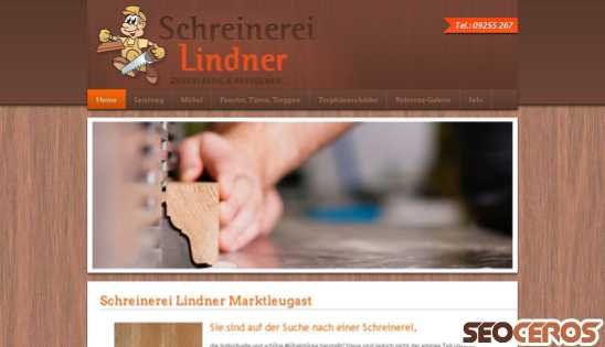 lindner-schreinerei.de desktop preview