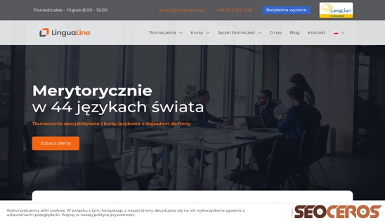 lingualine.pl desktop förhandsvisning