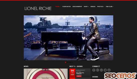 lionelrichie.com desktop náhled obrázku