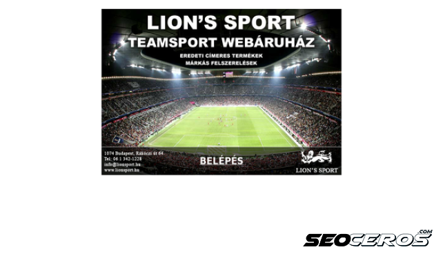 lionsport.hu desktop förhandsvisning