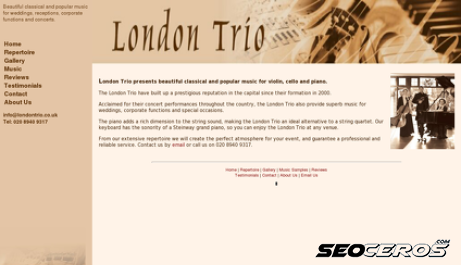 londontrio.co.uk desktop előnézeti kép