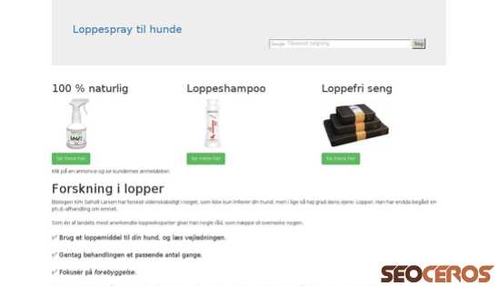 loppespray.dk desktop förhandsvisning