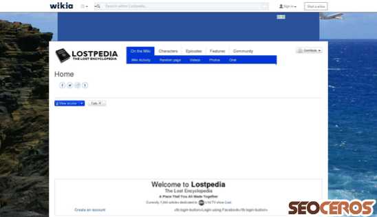 lostpedia.com desktop Vista previa