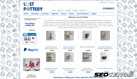 lostpottery.co.uk desktop náhled obrázku