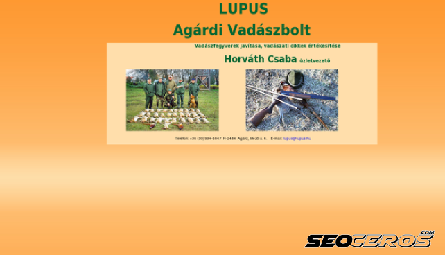 lupus.hu desktop obraz podglądowy