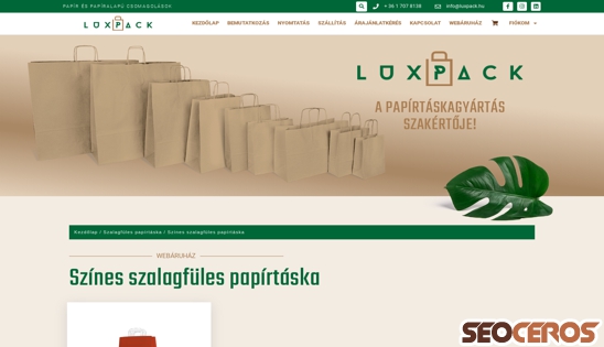 luxpack.hu/termekkategoria/szalagfules-papirtaska/szines-szalagfules-papirtaska desktop preview