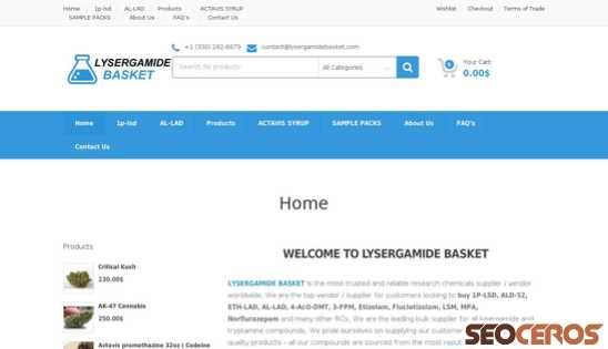 lysergamidebasket.com desktop náhled obrázku