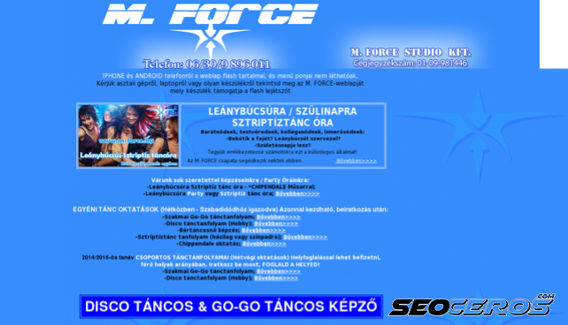 m-force.hu desktop prikaz slike