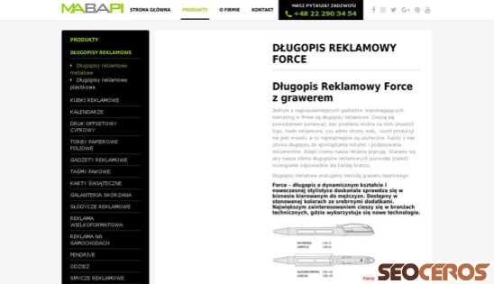 mabapi.pl/dlugopis-reklamowy-force desktop previzualizare