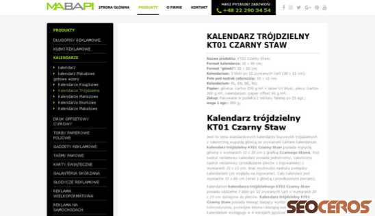 mabapi.pl/kalendarz-trojdzielny-kt01-czarny-staw desktop náhled obrázku