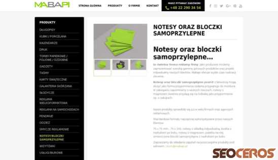 mabapi.pl/notesy-bloczki-samoprzylepne desktop previzualizare