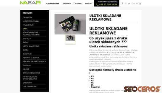 mabapi.pl/ulotki-skladane-reklamowe {typen} forhåndsvisning