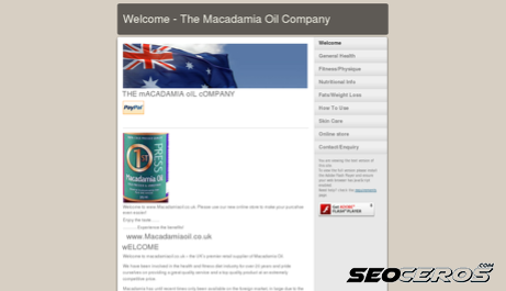 macadamiaoil.co.uk desktop preview