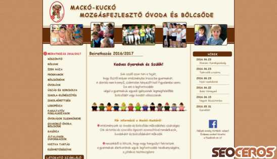 mackokuckoovoda.hu desktop náhled obrázku