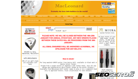 macleonardgolf.co.uk desktop preview