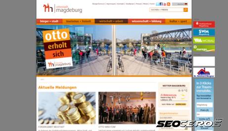 magdeburg.de desktop náhled obrázku