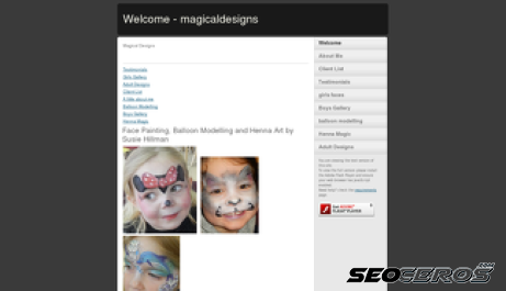 magicaldesigns.co.uk desktop előnézeti kép