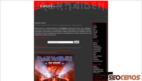 maiden-world.com desktop förhandsvisning