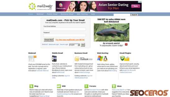 mail2web.com desktop náhled obrázku
