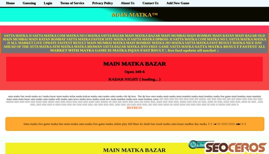 mainmatkabazar.com desktop preview