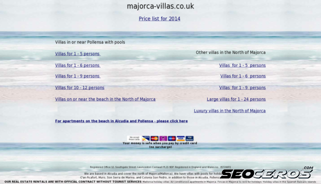 majorca-villas.co.uk desktop náhled obrázku