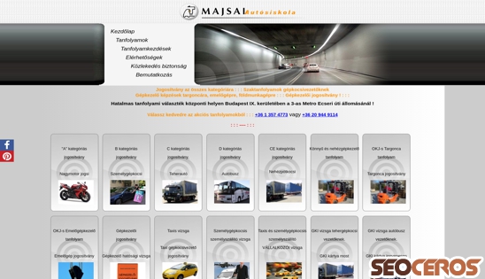 majsai.hu desktop Vista previa