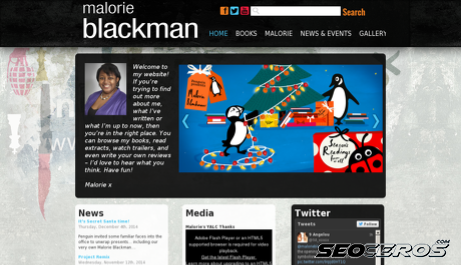 malorieblackman.co.uk desktop előnézeti kép