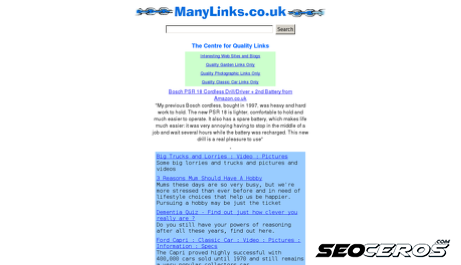 manylinks.co.uk desktop förhandsvisning