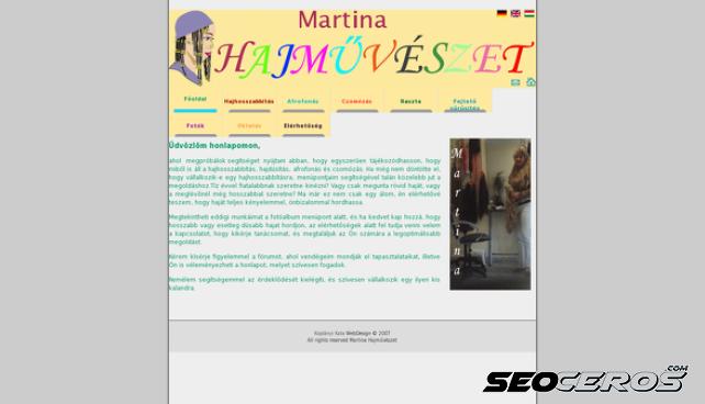 martina.hu desktop förhandsvisning