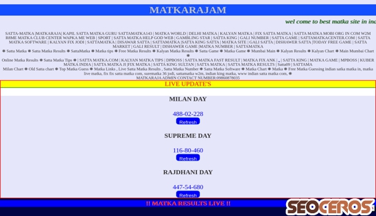 matkaraja.com desktop prikaz slike